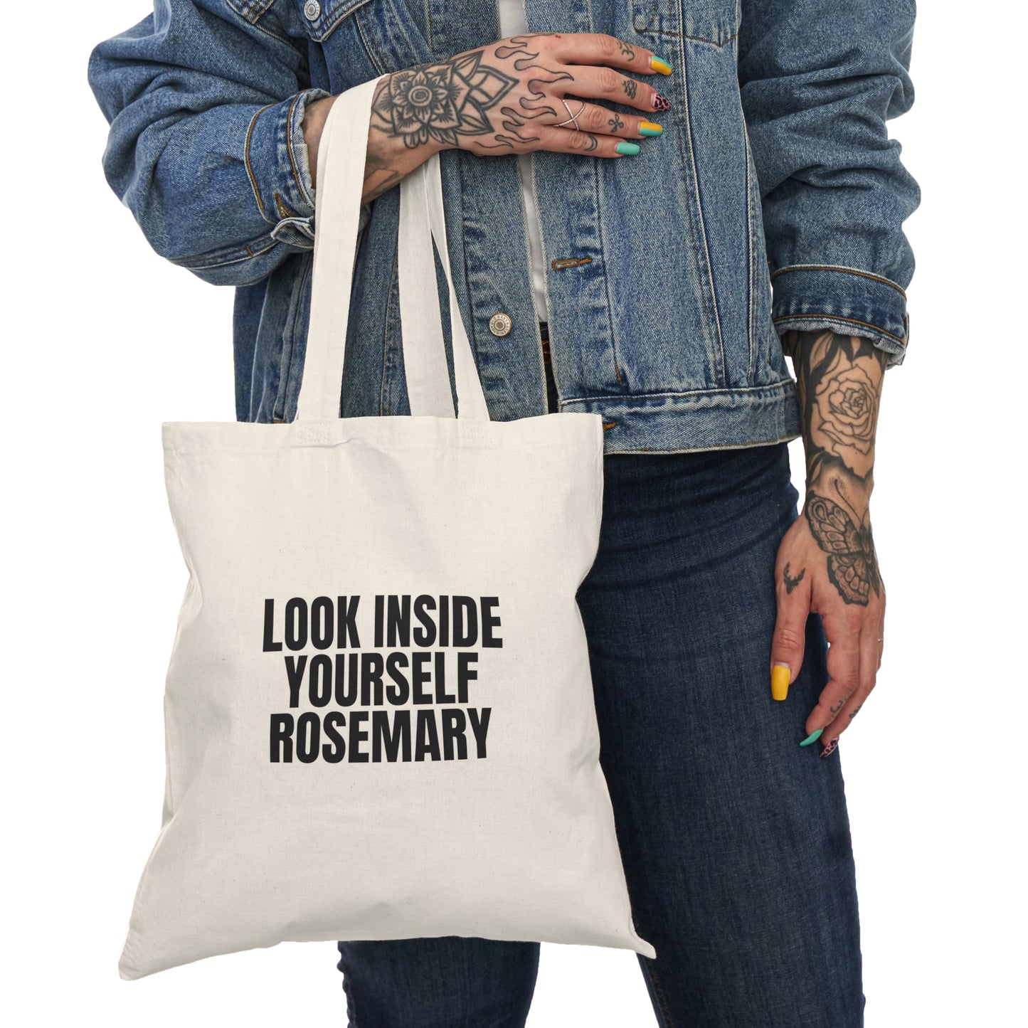 Look Inside Yourself Rosemary Natural Tote Bag